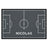 Fußmatte SPORT STYLE - Design "Fußballfeld mit Name" - personalisierbar | Dunkelgrau/Weiß