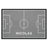 Fußmatte SPORT STYLE - Design "Fußballfeld mit Name" - personalisierbar | Mittelgrau/Weiß