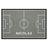 Fußmatte SPORT STYLE - Design "Fußballfeld mit Name" - personalisierbar | Nebel/Weiß