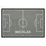 Fußmatte SPORT STYLE - Design "Fußballfeld mit Name" - personalisierbar | Nebel/Weiß