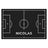 Fußmatte SPORT STYLE - Design "Fußballfeld mit Name" - personalisierbar | Schwarz/Weiß