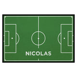Fußmatte SPORT STYLE - Design "Fußballfeld mit Name" - personalisierbar | Grün/Weiß