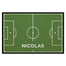 Fußmatte SPORT STYLE - Design "Fußballfeld mit Name" - personalisierbar | Kiwi/Weiß