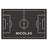 Fußmatte SPORT STYLE - Design "Fußballfeld mit Name" - personalisierbar | Schiefer/Weiß