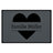 personalisierte Fußmatte Family Heart - Grau