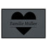 personalisierte Fußmatte Family Heart - Grau