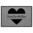 personalisierte Fußmatte Family Heart - Grau