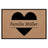 personalisierte Fußmatte Family Heart - Mocca