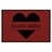 personalisierte Fußmatte Family Heart - Rot