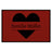 personalisierte Fußmatte Family Heart - Rot