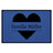 personalisierte Fußmatte Family Heart - Blau