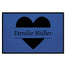 personalisierte Fußmatte Family Heart - Blau