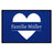 personalisierte Fußmatte Family Heart - Blau