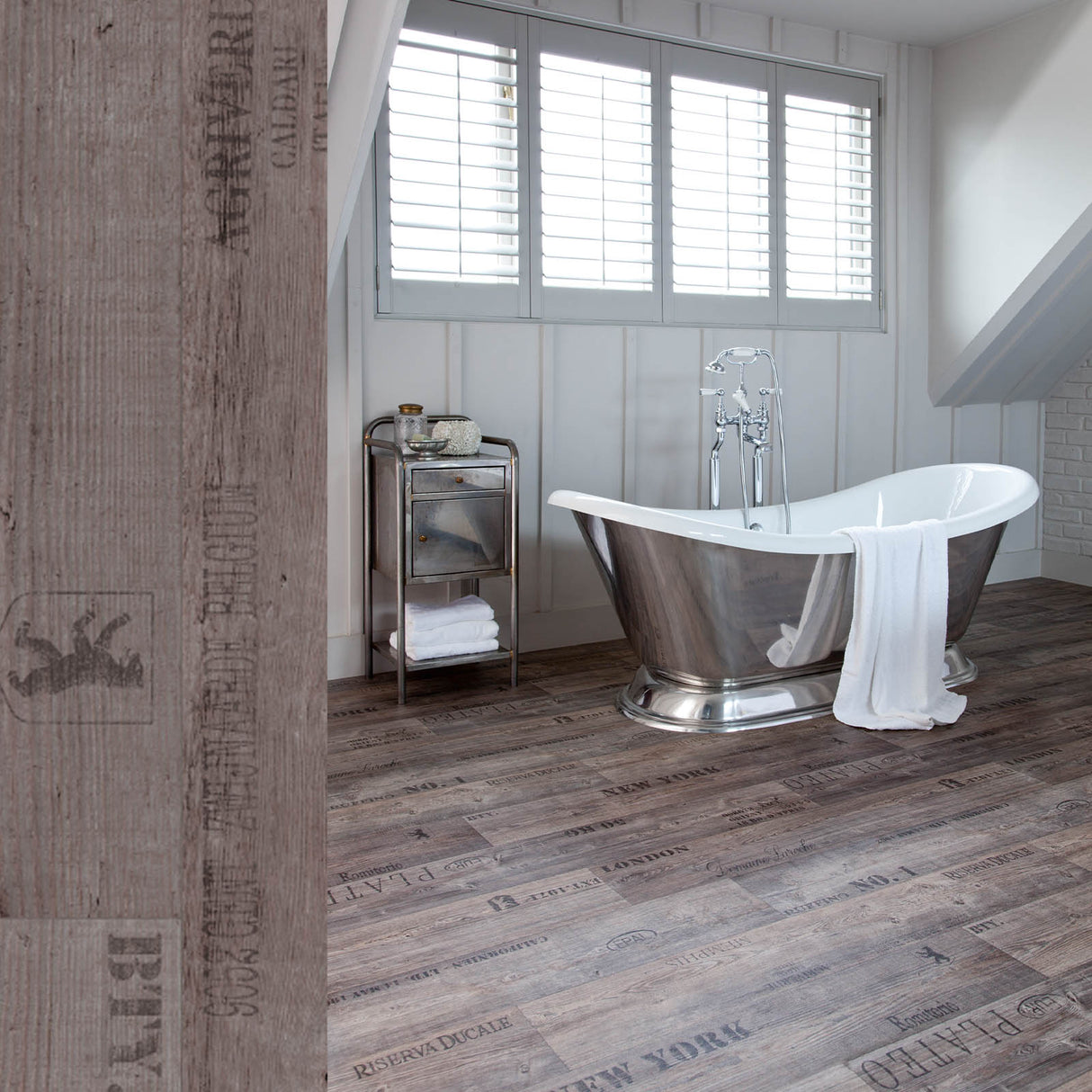 PVC-Bodenbelag in Holzoptik - Graubraun