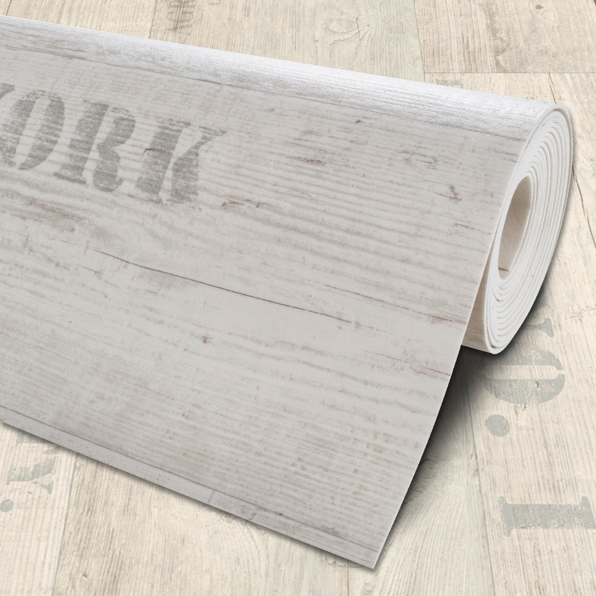 PVC-Bodenbelag in Holzoptik - Creme