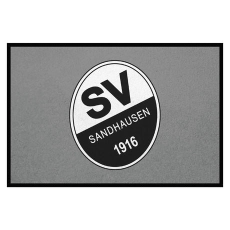 SVS FANMATTE - mit offiziellem Sandhausen Logo | Mittelgrau/Weiß