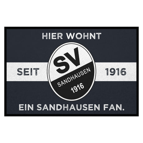 SVS FANMATTE - Hier wohnt ein Sandhausen Fan | Anthrazit/Weiß