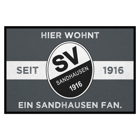 SVS FANMATTE - Hier wohnt ein Sandhausen Fan | Dunkelgrau/Weiß
