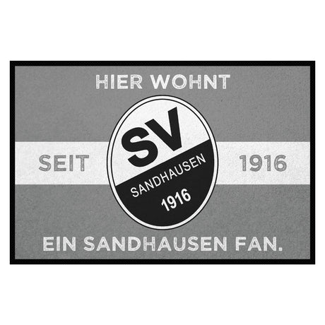 SVS FANMATTE - Hier wohnt ein Sandhausen Fan | Mittelgrau/Weiß