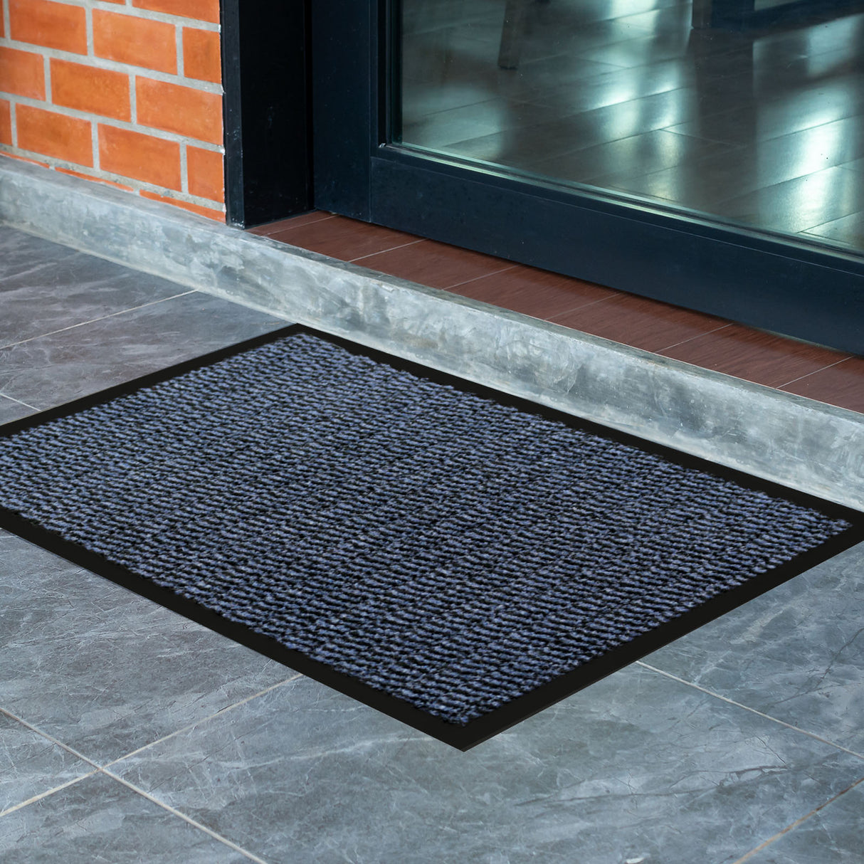 STAR - Fußmatte meliert für Eingangsbereich | Blau