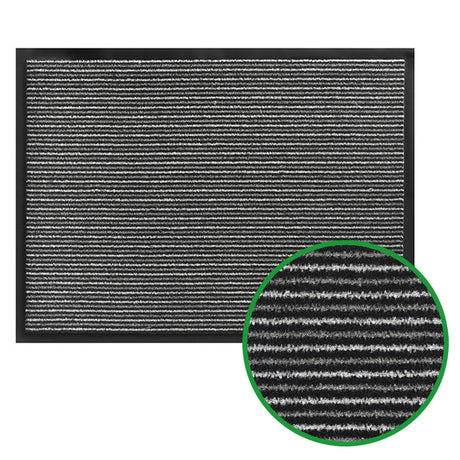 Schmutzmatte gestreift - Moderne Matte mit grauen Streifen