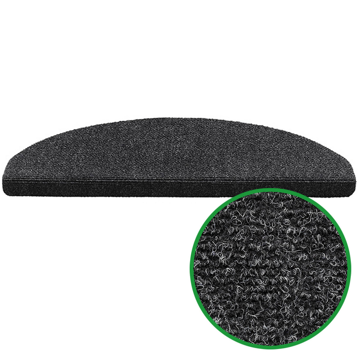 Stufenmatten REESE - robuste Textilfaser - Halbrund | Anthrazit