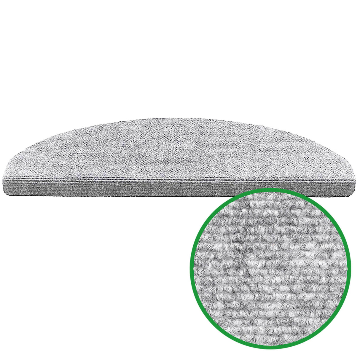 Stufenmatten REESE - robuste Textilfaser - Halbrund | Grau