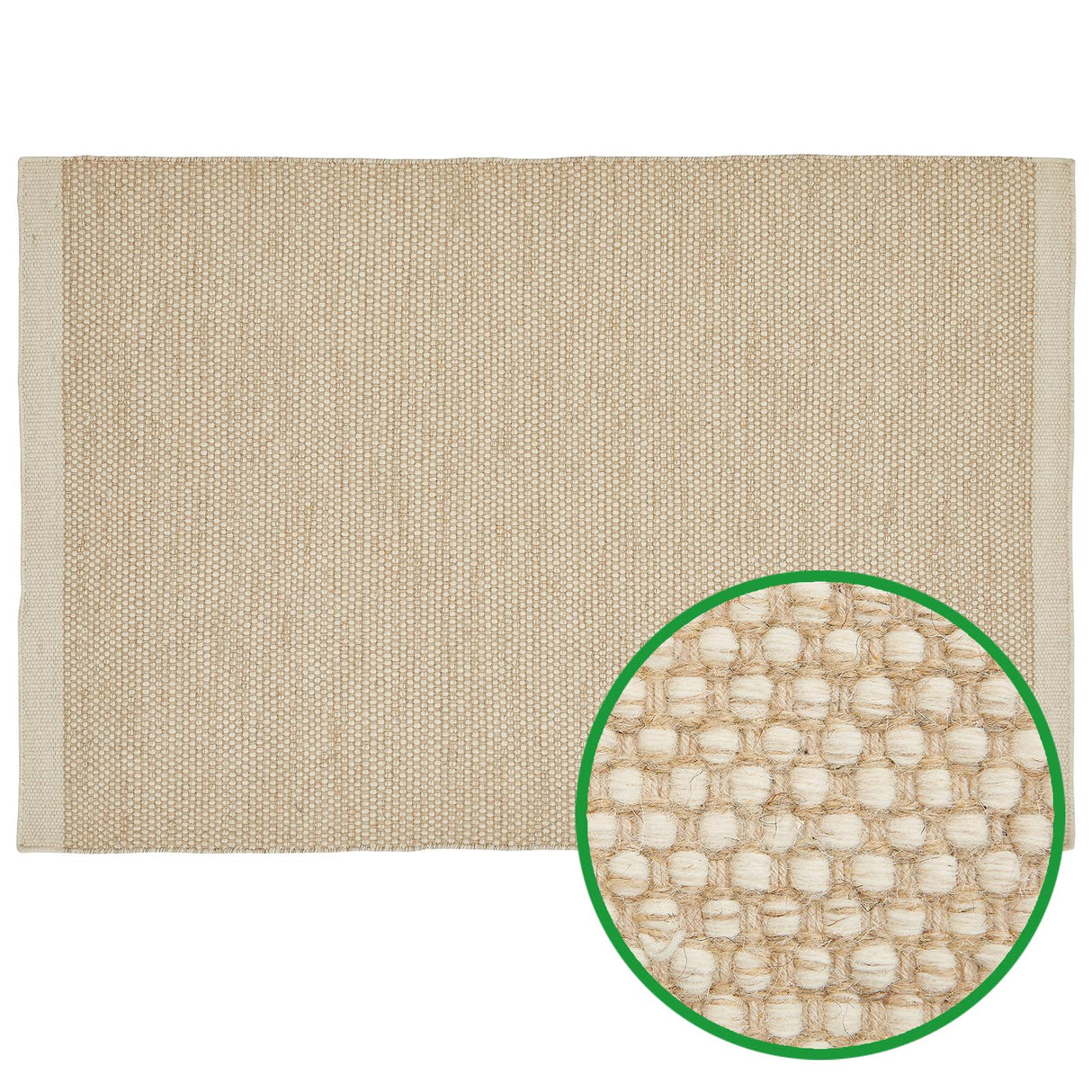 Wollteppich "Hamnen" - beige 