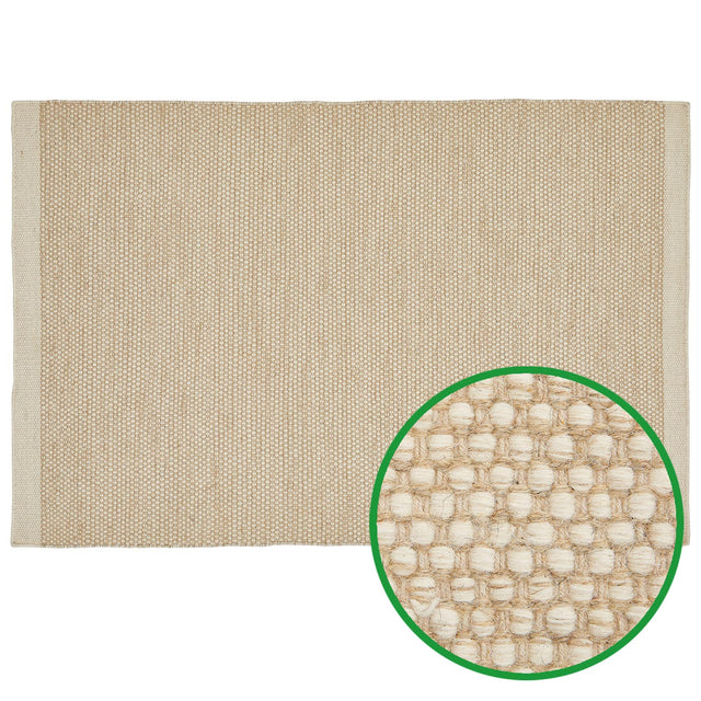 Wollteppich "Hamnen" - beige 