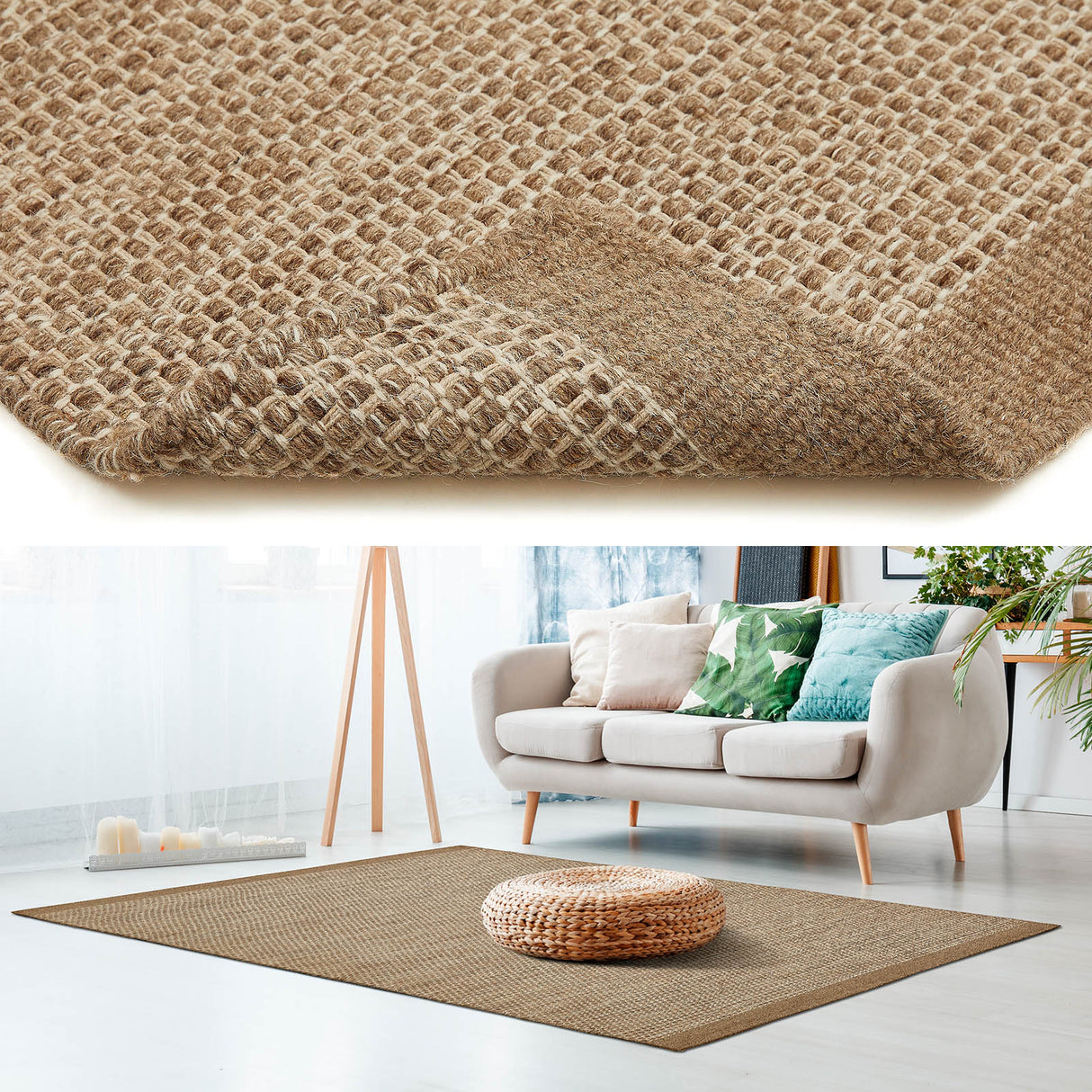 Wollteppich "Hamnen" - taupe