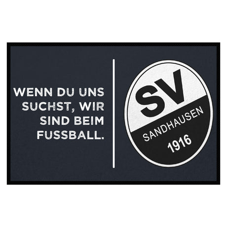 SVS FANMATTE - Wir sind beim Fußball | Anthrazit/Weiß