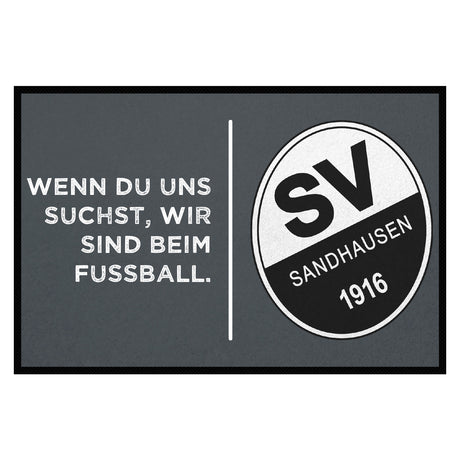 SVS FANMATTE - Wir sind beim Fußball | Dunkelgrau/Weiß