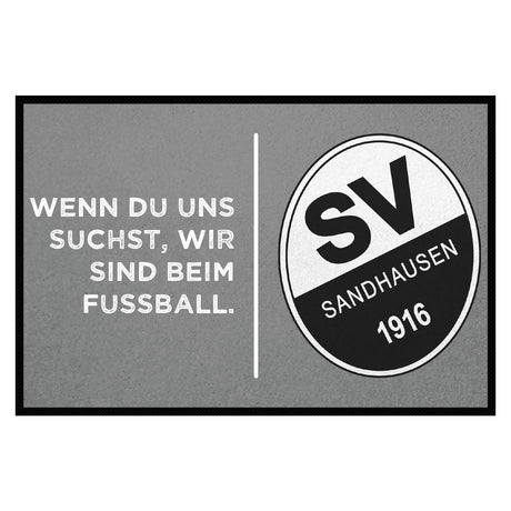 SVS FANMATTE - Wir sind beim Fußball | Mittelgrau/Weiß