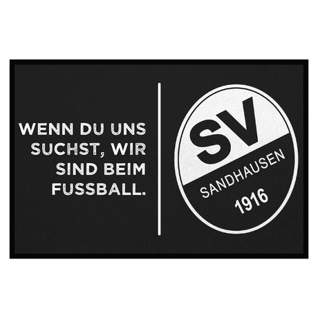 SVS FANMATTE - Wir sind beim Fußball | Schwarz/Weiß