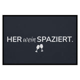 Fußmatte HOME STYLE - Design "Her Wein Spaziert"