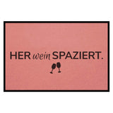 Fußmatte HOME STYLE - Design "Her Wein Spaziert"