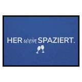 Fußmatte HOME STYLE - Design "Her Wein Spaziert"
