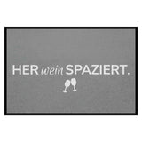 Fußmatte HOME STYLE - Design "Her Wein Spaziert"
