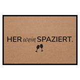 Fußmatte HOME STYLE - Design "Her Wein Spaziert"