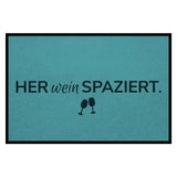 Fußmatte HOME STYLE - Design "Her Wein Spaziert"