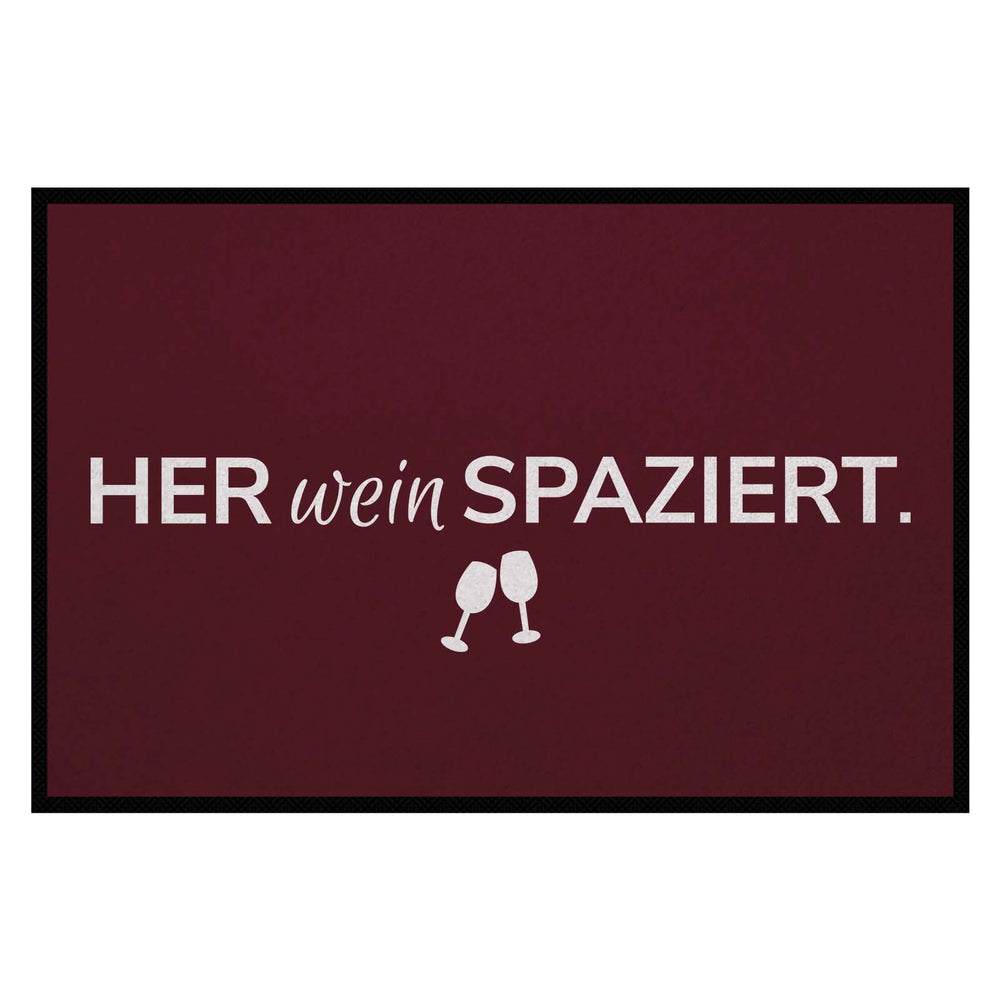 Fußmatte HOME STYLE - Design "Her Wein Spaziert"