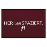 Fußmatte HOME STYLE - Design "Her Wein Spaziert"