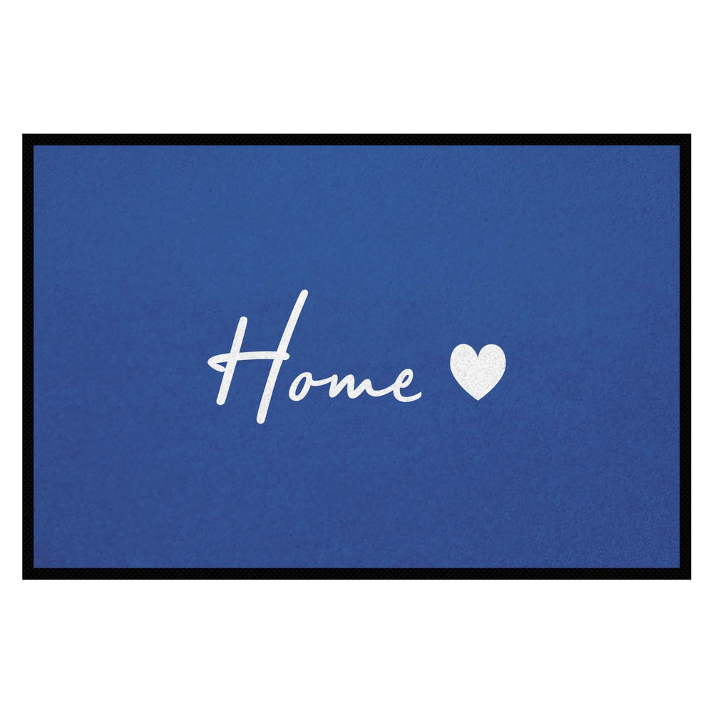 Fußmatte HOME STYLE - Design Home ♡ | Mittelblau/Weiß