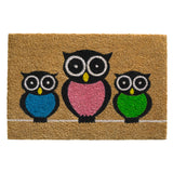Kokosmatte NATURE TREND mit süßen Eulen